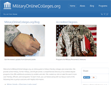 Tablet Screenshot of militaryonlinecolleges.org